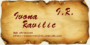 Ivona Ravilić vizit kartica